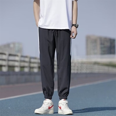 束脚宽松型时尚潮牌长裤运动裤纯色新款男夏季潮休闲裤763/P30，男装休闲裤，星座506