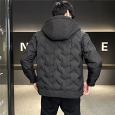 冬季新款男士连帽白鸭绒轻薄潮牌麦穗羽绒服外套上衣男YR199P175，男装羽绒服，电商B226