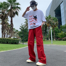 美式复古紫色工装牛仔裤女大码胖辣妹高腰宽松阔腿多巴胺裤子，男装休闲裤，星座716-2