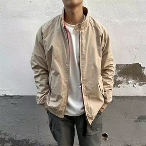 抖音品质秋款男立领夹克格子内衬外套网络图JK111 P68图片