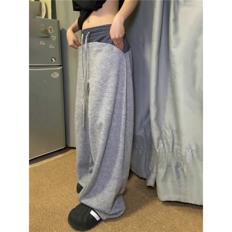 春秋季美式休闲裤复古灰色卫裤男女直筒宽松百搭运动潮牌XL34,男装休闲裤,星座208-5