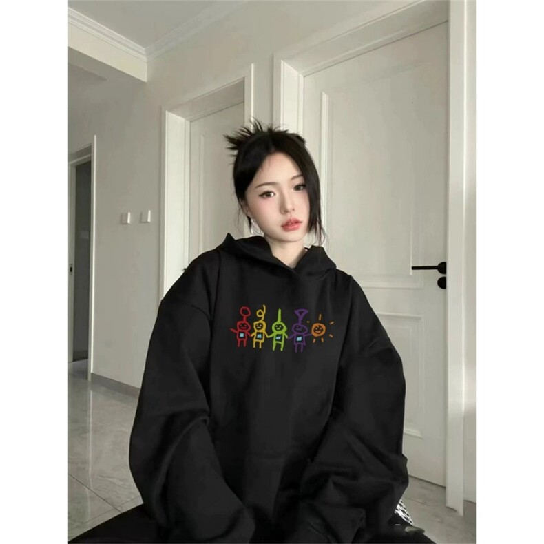 美式复古连帽卫衣男女秋冬宽松外套潮SCX233P42，女装短外套，星座1112-1