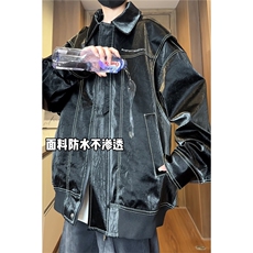 直播品质多结构复古皮衣美式潮牌假两件皮夹克1213-DY2316-特108，男装夹克，星座1213