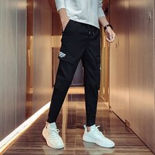 秋冬社会小伙裤子男拉链韩版修身休闲长裤男潮C301，男装休闲裤，电商C301