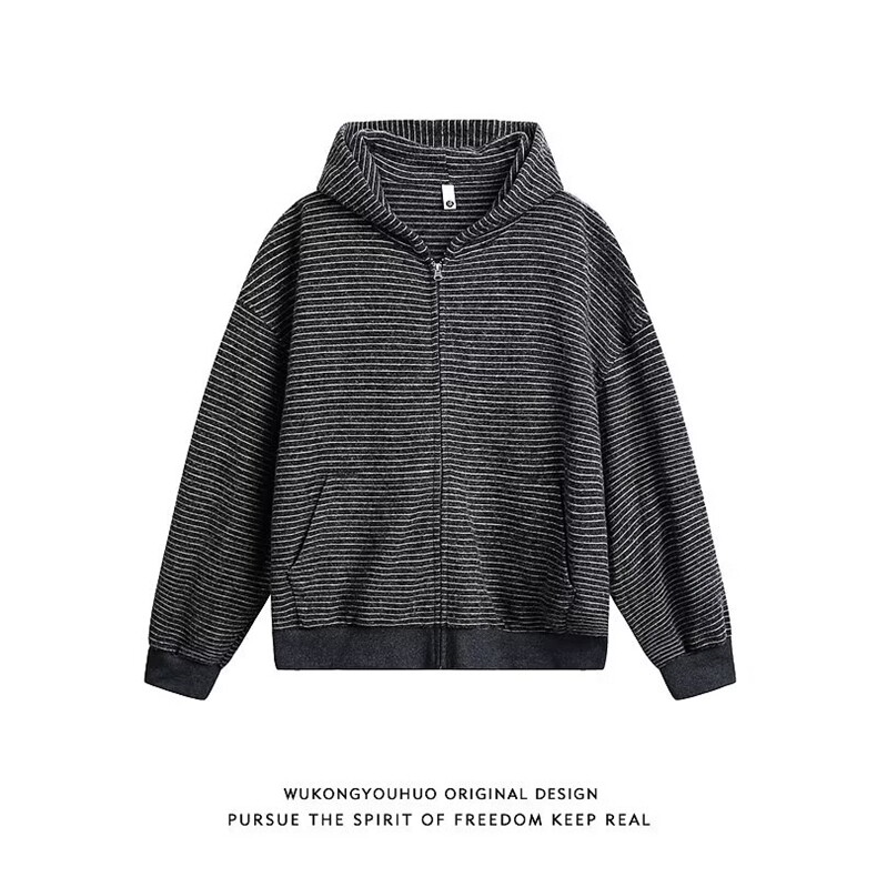 W71#-P57韩版洋气时髦纽扣立领套头卫衣女宽松慵懒风上衣外套，女装短外套，电商B323A