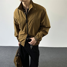 现货秋季新款分割立领夹克男百搭休闲运动外套-A2304P68控118，男装夹克，电商B241