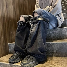 美式复古破洞牛仔裤阔腿裤设计NH13P50，男装牛仔裤，星座1116-2