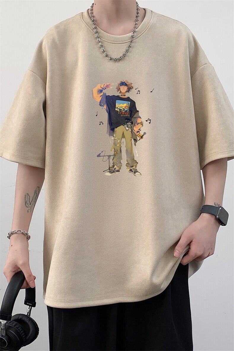 麂皮绒短袖t恤男大码半袖男JD82419-P25,男装T恤,电商A040