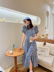 欧货同款新花色侧开叉长裙，其它，玩美