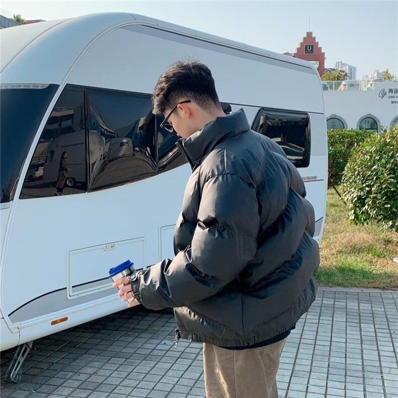 2025冬季新款加厚男女棉服保暖冬装宽松百搭棉衣面包服外套纯色棉,男装棉衣,星座601-2