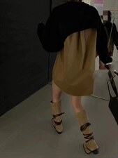 拼接衬衫韩版休闲，女装衬衫，依多坊