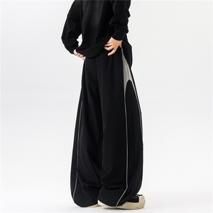 8XL-M 秋季美式潮牌裤子男士宽松撞色冲锋裤速干休闲长裤K9156P68图片