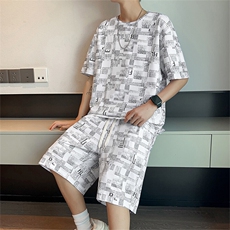 35526-P50大码控69大码夏季男士休闲套装，男装休闲套装，星座209