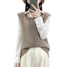 背心裙内搭马甲针织打底衫女秋冬2024新款方领马甲，女装马甲，羿纯羊绒