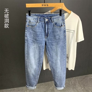 1506-1/Ka2001/P41港风潮男夏季新款个性字母牛仔裤嘻哈ins潮高街图片