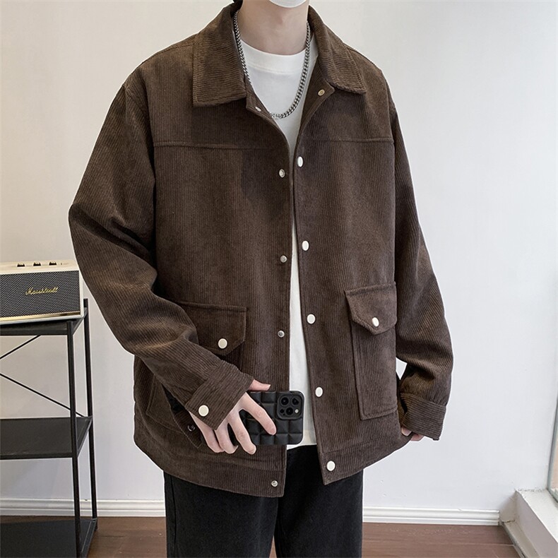 灯芯绒外套男款春秋季新款美式潮衣服工装夹克休闲上衣jk555-P70,男装夹克,星座505-3
