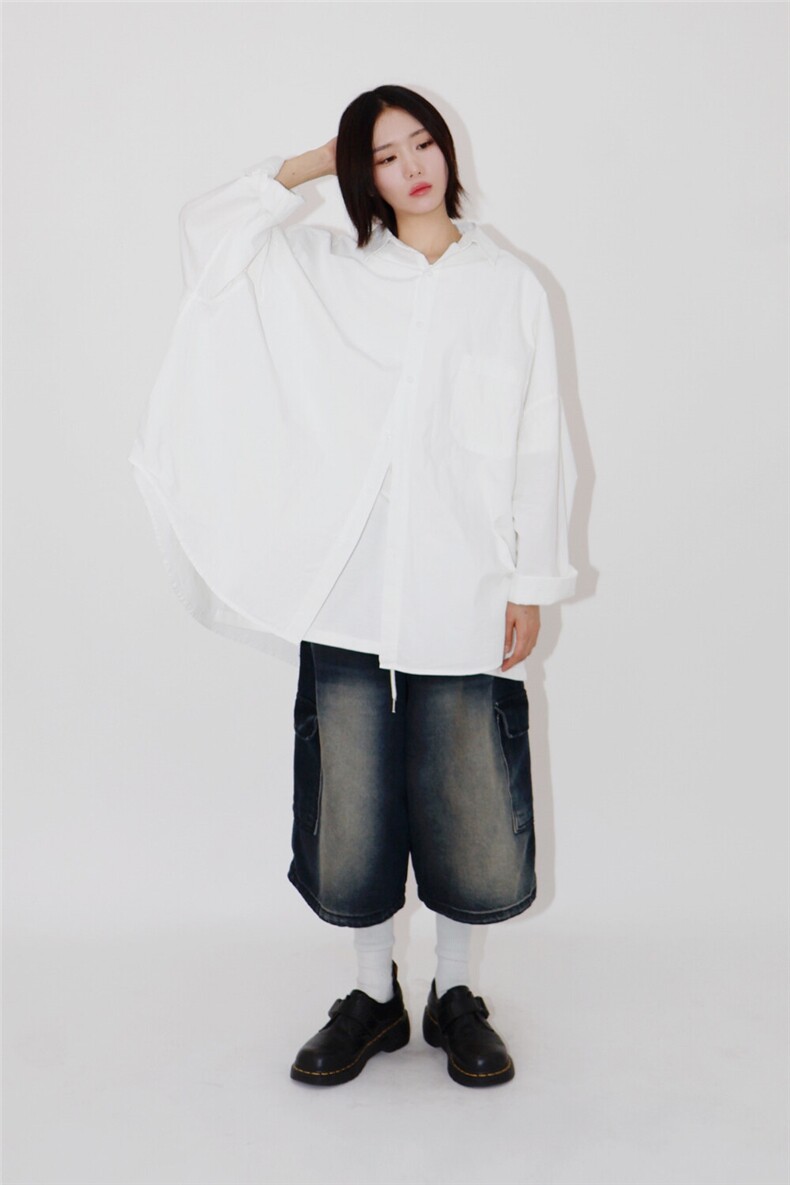 胖MM春季新款休闲长袖衬衫女简约日系衬衣学院上衣外套3403P45,女装衬衫,星座710