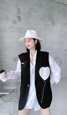 欧洲站欧货潮西装马甲女2021新款宽松百搭气质，女装西装，南门村口 8090