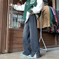 牛仔裤男秋季潮大码休闲裤子高街N5073P48，男装牛仔裤，星座1116-2