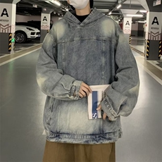 美式秋季连帽牛仔夹克新款男时尚潮外套JK818P68，男装夹克，星座1116-2