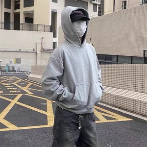 抖音得物高品质二开美式高街重磅结构辑明线纹理连帽卫衣外套W109图片