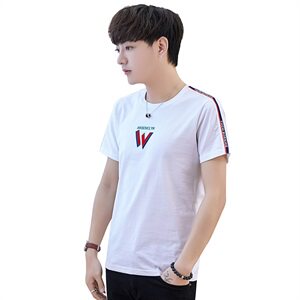小宝6118夏季圆领短袖t恤男士韩版潮流体恤衫字母T恤上衣夏天图片