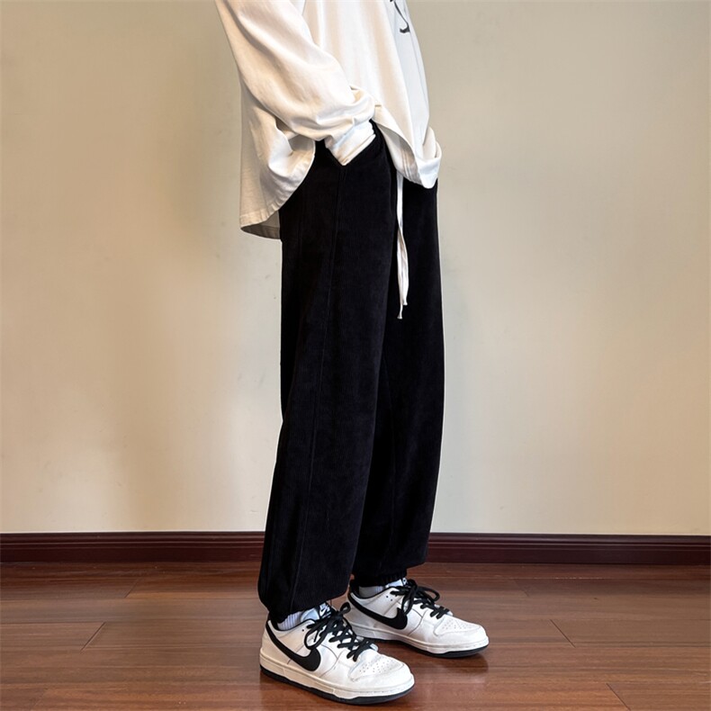 灯芯绒休闲长裤子男潮牌宽松束脚运动裤痞帅H911-P33,男装休闲裤,星座1001-1