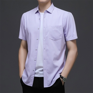 AD22107钱塘2020-3夏季男士商务休闲精品方格短袖衬衣P60图片