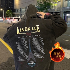 直播品质500克重磅美式做旧水洗卫衣SL1518-常规特P55加绒特P65，男装卫衣，电商A486