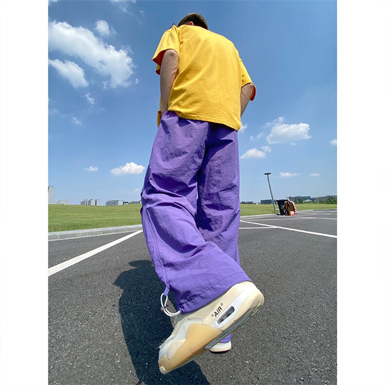 多巴胺速干运动裤夏季情侣抽绳百搭透气休闲裤XZ211-1-K2335-P30，女装休闲裤，星座211-1