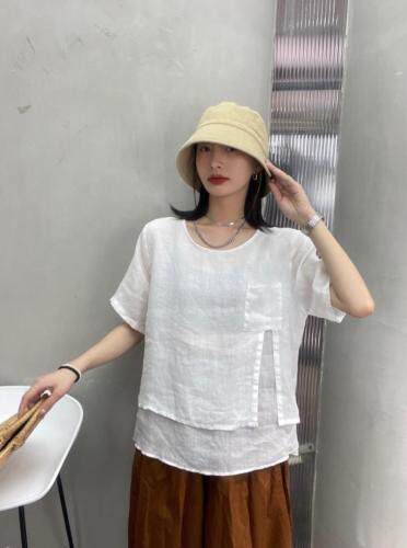 纯苎麻上衣，女装，独上素帛