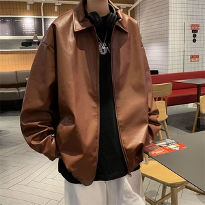 盐系炸街皮衣短外套男2024春秋设计感小众甜酷高级夹克棒球服开图片