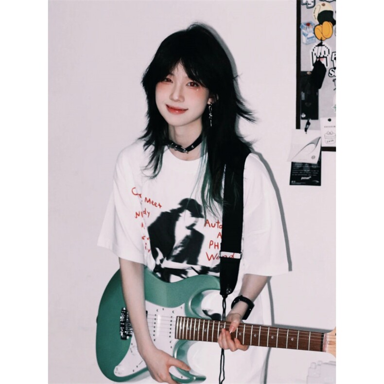 T0733-P25潮乐队主唱纯棉印花短袖男女款潮夏季宽松上衣短袖,男装T恤,星座617A-2