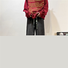 k1068-p55-控78M-5XL现货宽松cleanfit牛仔裤港风高阶黑暗牛仔，男装牛仔裤，星座116