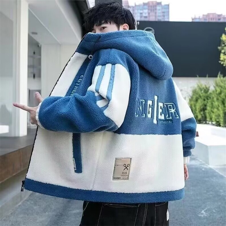 【量大价格可谈】美式摇粒绒男女冬加绒加厚连帽棉服SYR03P48,男装棉衣,星座1112-1