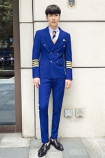 秋冬韩模新款双排扣西服套装男三件套空少服小西装A470-TZ77-P280，男装西服套装，电商A207