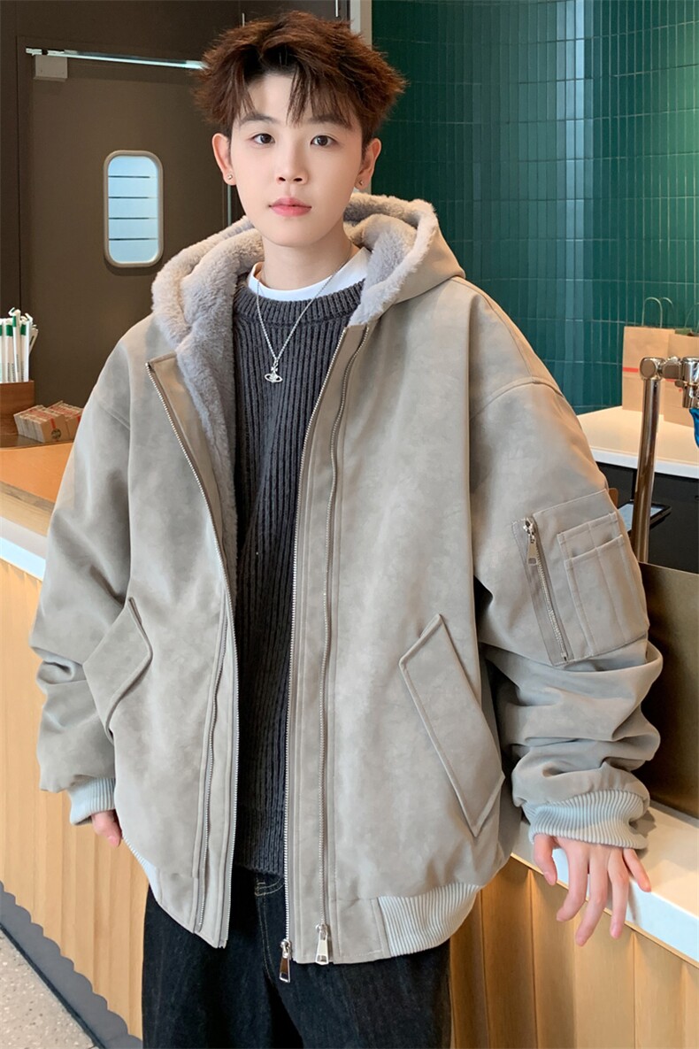 连帽座山雕皮衣外套棉服男女款冬季保暖棉衣夹克M5037P125控168,男装夹克,电商A157