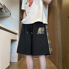夏季新款格子织带设计感舒适宽松休闲短裤B315-K25403-特p30控58，男装牛仔裤，电商B315