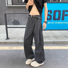 美式潮牌休闲裤男士秋季工装宽松伞兵裤战术户外长裤子K6655-P49，男装工装外套，星座412-3
