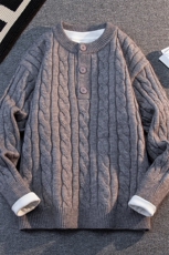 8811-P582025年秋冬新款休闲毛衣男士时尚长袖宽松针织衫上衣，男装针织衫/毛衣，电商A113