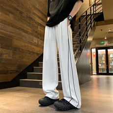 休闲裤男酷炫发光条运动宽松情侣直筒裤K8458-P34【特价】，男装休闲裤，电商A007