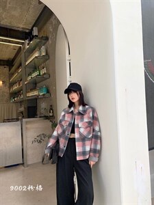 现货，毛呢加里厚外套图片