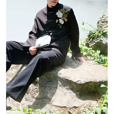 新中式礼服男士中山装新郎结婚西装修身敬酒服秀禾服订婚宴领证，男装西服，星座601-1