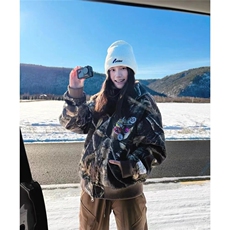美式连帽牛仔棉服男女迷彩树枝座山雕加绒夹克外套潮MF393-特P155，男装夹克，星座412-3