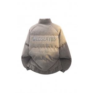 100聚酯PU皮棉服冬季宽松港风棉衣立领3D棉袄特P110控188MY252图片