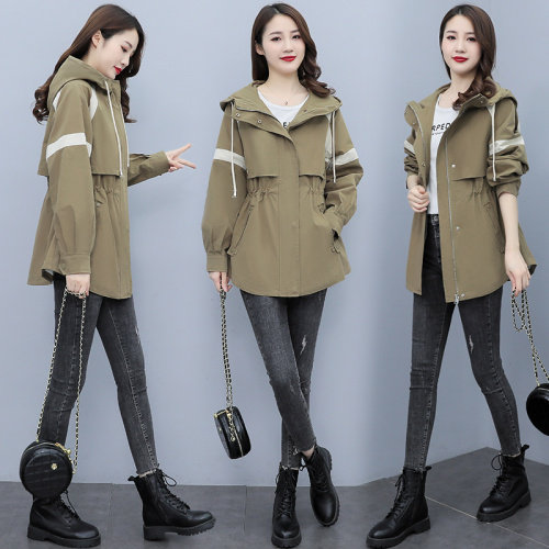 2021秋季时尚简约大方气质优雅收腰显瘦休闲修身百搭潮流风衣外套，女装风衣，阿丹