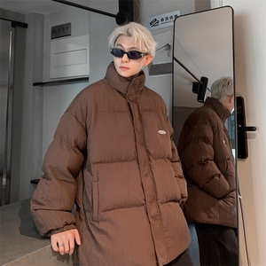 W8209 P120 控158 肌理感新面料宽松压皱休闲棉服羽绒棉上衣棉衣图片