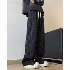 217-2-K2461-P50秋季灯芯绒休闲裤男痞帅扎染宽松直筒脏脏长裤子，男装休闲裤，星座217-2