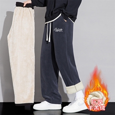 冬季男士羊羔绒复合保暖加厚休闲裤N556-P35大码，男装休闲裤，星座209