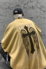 水洗做旧加绒加厚卫衣男2026冬高领十字架打底衫XZ514-2-X55-P78，男装T恤，星座514-2(原B239)